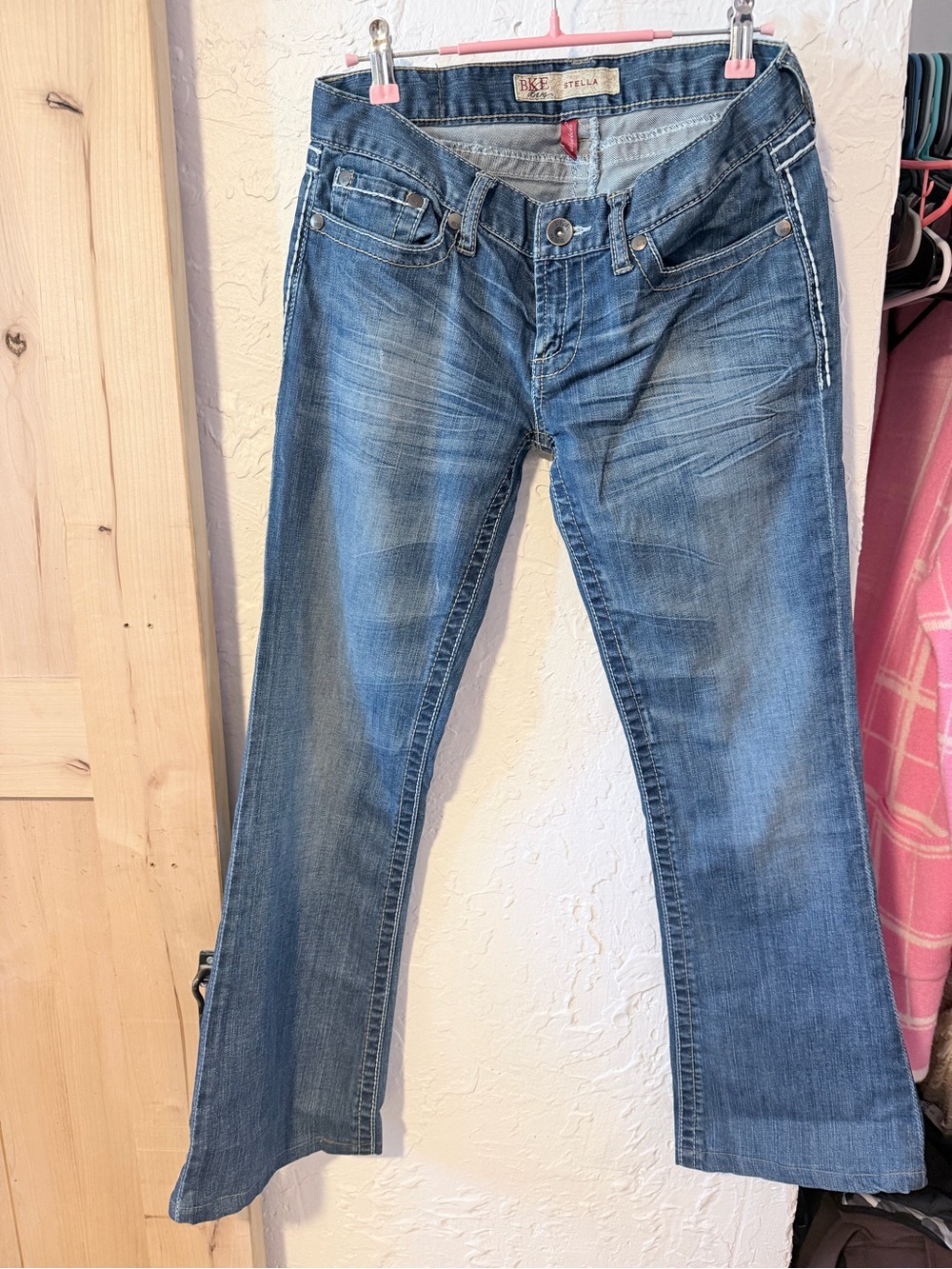 BKE Stella Women’s Light Blue Denim Jeans with Pink Tag